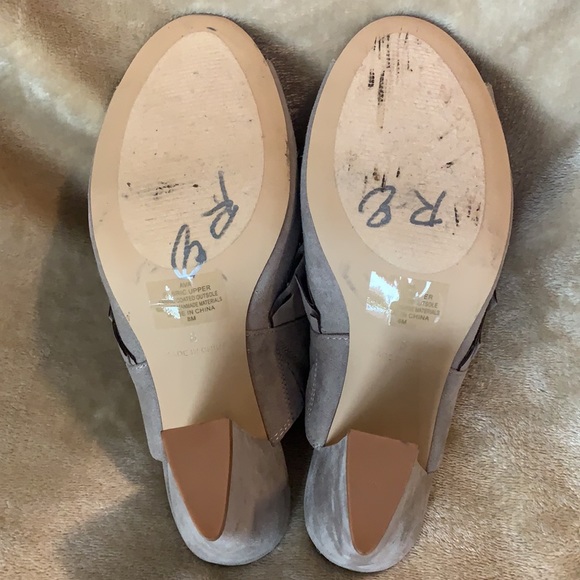 Kaari Blue Slide On Peep Toe Heels - Picture 6 of 7